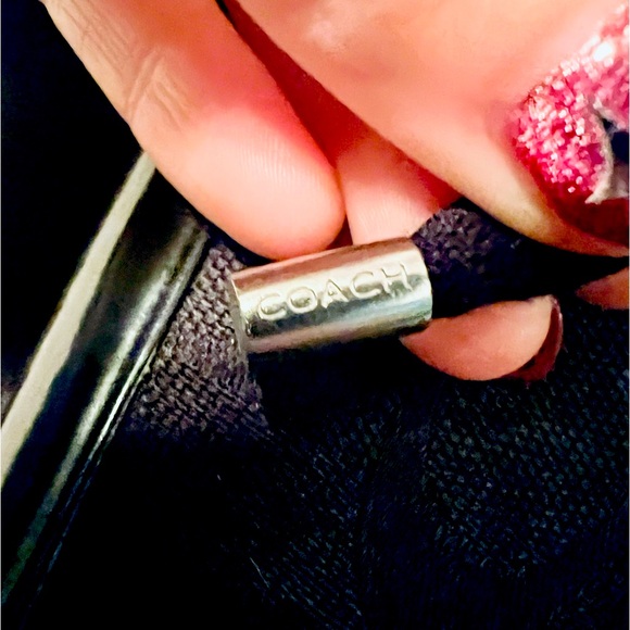 Black monogram Coach wellie rainboots- Size 6 - Picture 2 of 7